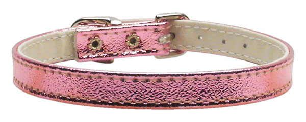 Metallic 3/8" Plain Collars Pink MTL 12''